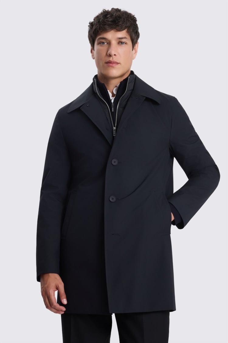Navy Raincoat With Removable Insert 